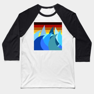 SUnset wave Baseball T-Shirt